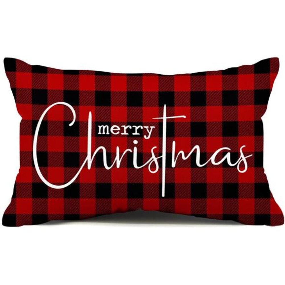 Christmas Pillow Covers Merry Christmas Throw Pillow Decorative Christmas Red